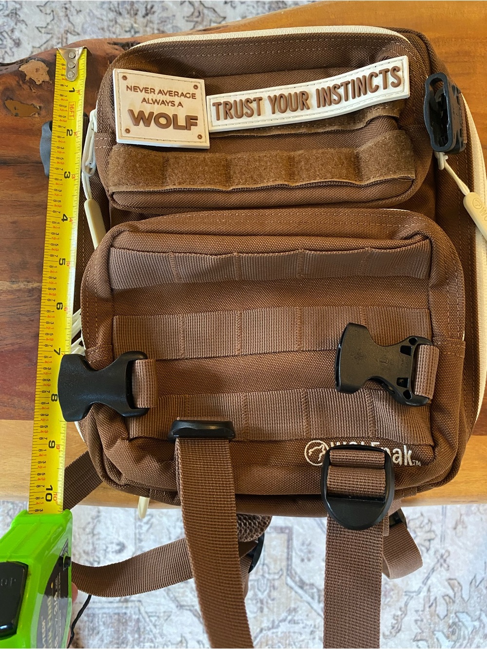9L WOLFpak mini Brown Tactical Rugged Everyday Backpack - Picture 2 of 5
